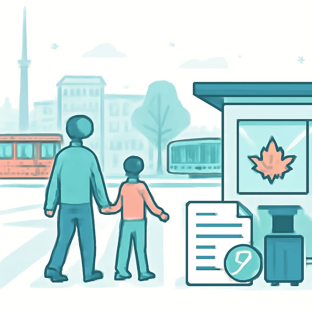 Parent signing consent letter allowing child to travel with accompanying adult across border