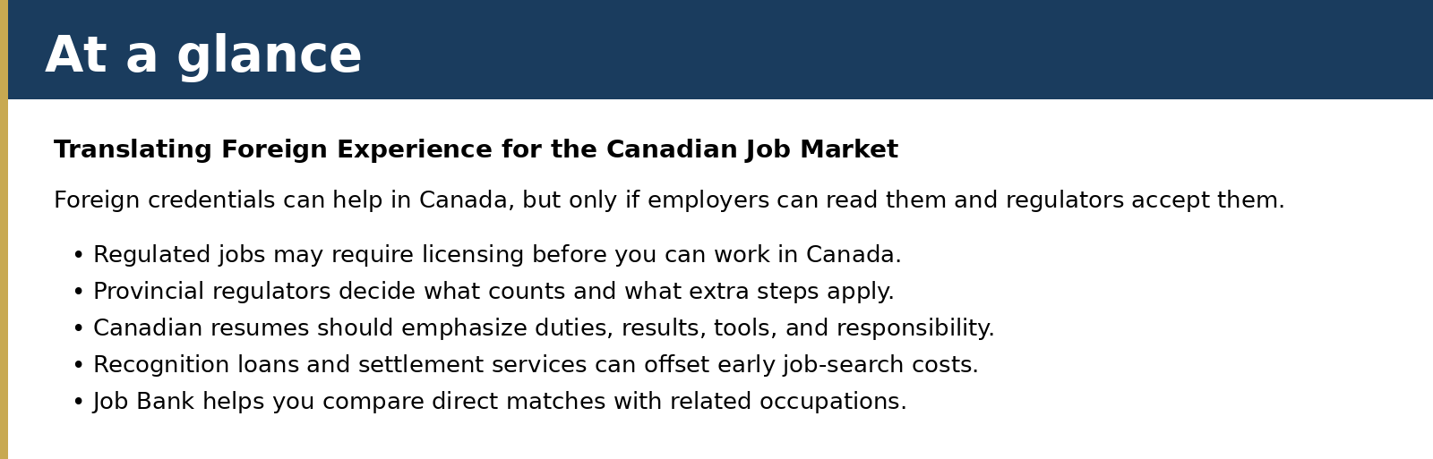 Foreign credentials can help in Canada, but only if employers can read them and regulators accept them.
