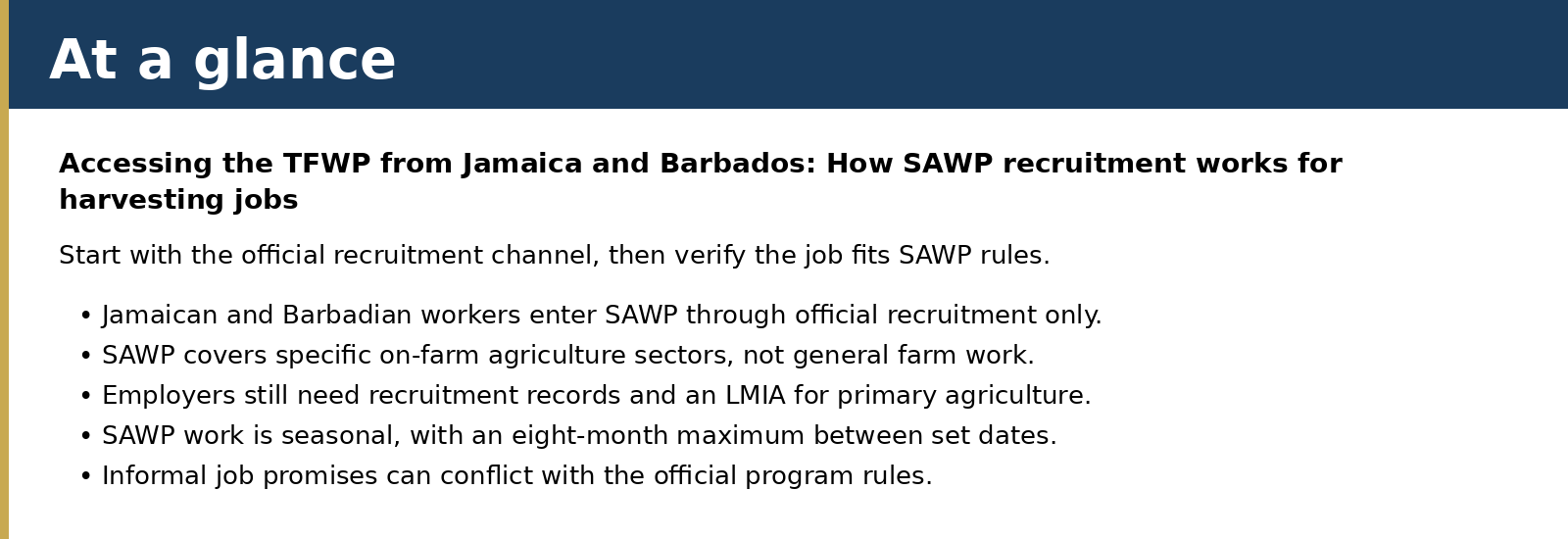 Start with the official recruitment channel, then verify the job fits SAWP rules.