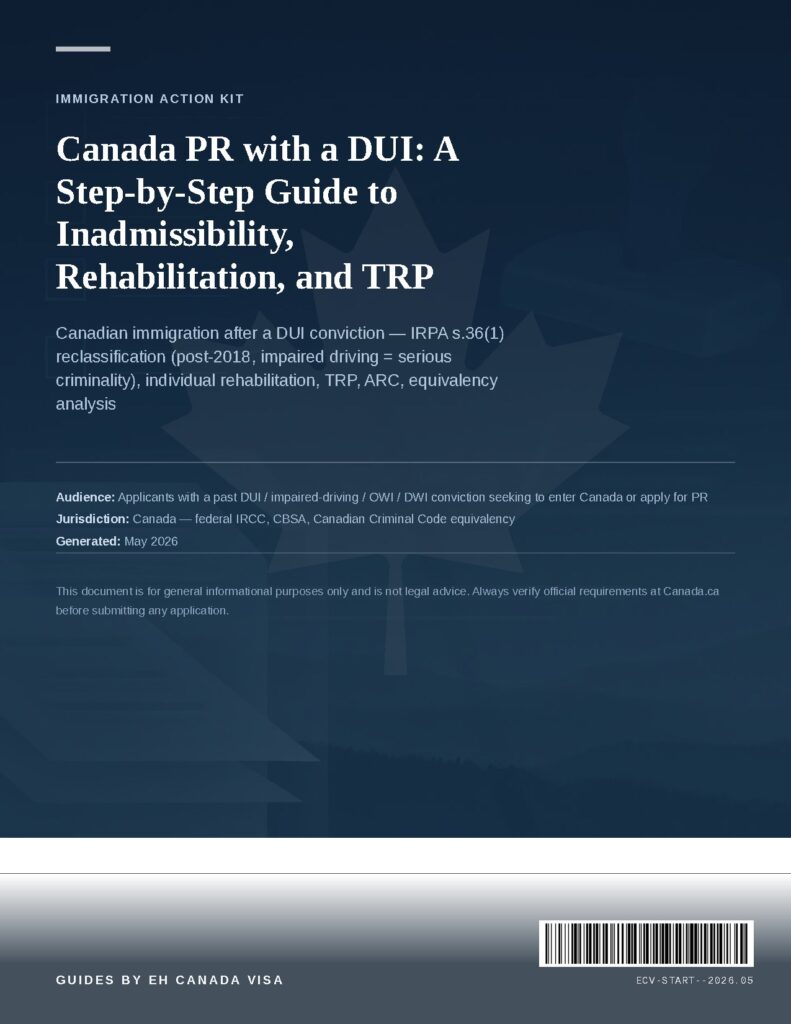 Canada PR with a DUI: Inadmissibility, Rehabilitation, and TRP